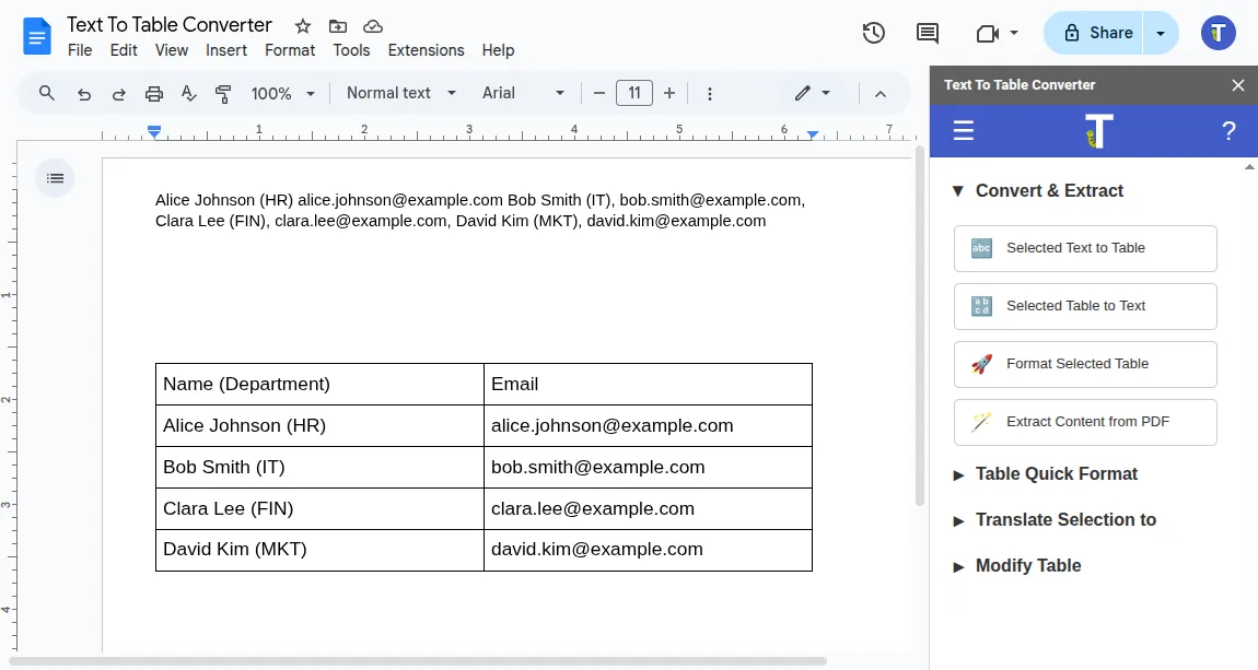Barre latérale du module complémentaire